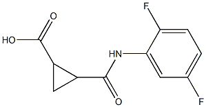 2-[(2,5-difluoroanilino)carbonyl]cyclopropanecarboxylic acid Struktur