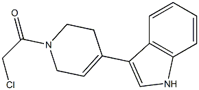 3-[1-(chloroacetyl)-1,2,3,6-tetrahydropyridin-4-yl]-1H-indole Struktur