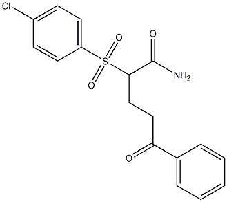 2-[(4-chlorophenyl)sulfonyl]-5-oxo-5-phenylpentanamide Struktur