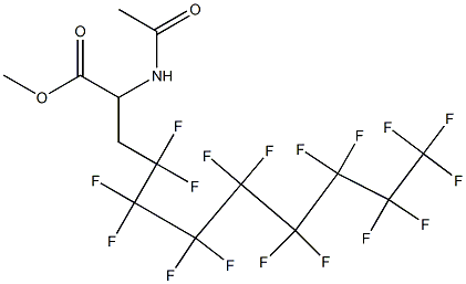 methyl 2-(acetylamino)-4,4,5,5,6,6,7,7,8,8,9,9,10,10,11,11,11-heptadecafluo roundecanoate Struktur