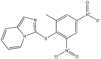 3-[(2-methyl-4,6-dinitrophenyl)thio]imidazo[1,5-a]pyridine Struktur