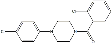 (2-chlorophenyl)[4-(4-chlorophenyl)piperazino]methanone Struktur