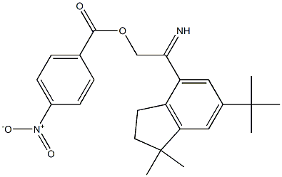 6-(tert-butyl)-1,1-dimethyl-4-{[(4-nitrobenzoyl)oxy]ethanimidoyl}indane Struktur