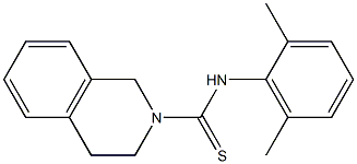 N2-(2,6-dimethylphenyl)-1,2,3,4-tetrahydroisoquinoline-2-carbothioamide Struktur