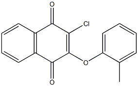 2-chloro-3-(2-methylphenoxy)-1,4-dihydronaphthalene-1,4-dione Struktur