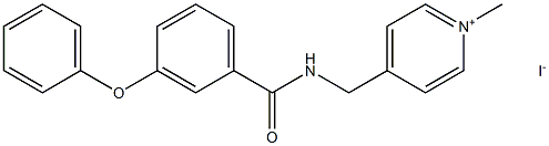 1-methyl-4-{[(3-phenoxybenzoyl)amino]methyl}pyridinium iodide Struktur