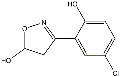 3-(5-chloro-2-hydroxyphenyl)-4,5-dihydroisoxazol-5-ol Struktur