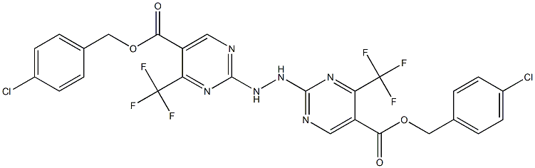 4-chlorobenzyl 2-{2-[5-{[(4-chlorobenzyl)oxy]carbonyl}-4-(trifluoromethyl)pyrimidin-2-yl]hydrazino}-4-(trifluoromethyl)pyrimidine-5-carboxylate Struktur