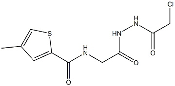 N2-{2-[2-(2-chloroacetyl)hydrazino]-2-oxoethyl}-4-methylthiophene-2-carboxamide Struktur