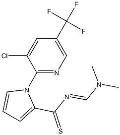 1-[3-chloro-5-(trifluoromethyl)-2-pyridinyl]-N-[(dimethylamino)methylene]-1H-pyrrole-2-carbothioamide Struktur