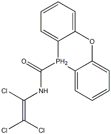 N-(1,2,2-trichlorovinyl)oxo(diphenyl)phosphoranecarboxamide Struktur