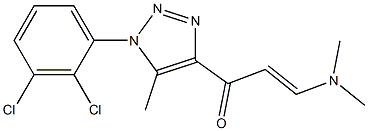 1-[1-(2,3-dichlorophenyl)-5-methyl-1H-1,2,3-triazol-4-yl]-3-(dimethylamino)prop-2-en-1-one Struktur