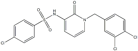 4-chloro-N-[1-(3,4-dichlorobenzyl)-2-oxo-1,2-dihydro-3-pyridinyl]benzenesulfonamide Struktur