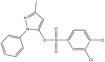 3-methyl-1-phenyl-1H-pyrazol-5-yl 3,4-dichlorobenzene-1-sulfonate Struktur