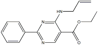 ethyl 4-(allylamino)-2-phenyl-5-pyrimidinecarboxylate Struktur