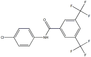 N-(4-chlorophenyl)-3,5-bis(trifluoromethyl)benzenecarboxamide Struktur