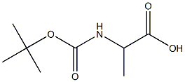 2-[(tert-butoxycarbonyl)amino]propanoic acid Struktur