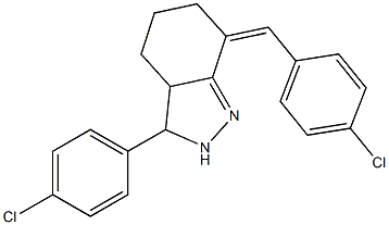 7-(4-chlorobenzylidene)-3-(4-chlorophenyl)-3,3a,4,5,6,7-hexahydro-2H-indazole Struktur