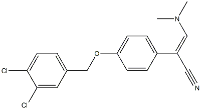 2-{4-[(3,4-dichlorobenzyl)oxy]phenyl}-3-(dimethylamino)acrylonitrile Struktur