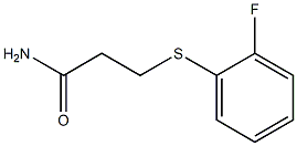 3-[(2-fluorophenyl)thio]propanamide Struktur