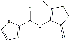 2-methyl-5-oxocyclopent-1-enyl thiophene-2-carboxylate Struktur