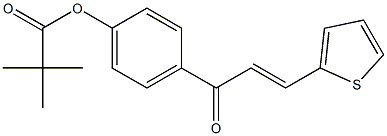 4-[(E)-3-(2-thienyl)-2-propenoyl]phenyl pivalate Struktur