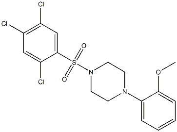 1-(2-methoxyphenyl)-4-[(2,4,5-trichlorophenyl)sulfonyl]piperazine Struktur