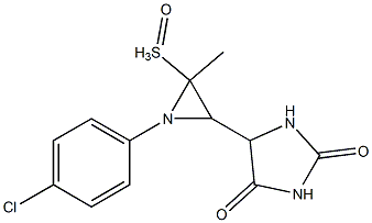 5-(2-{1-[(4-chlorophenyl)imino]-1-methyl-1-oxo-lambda~6~-sulfanyl}ethyl)imi dazolidine-2,4-dione Struktur