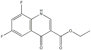 ethyl 6,8-difluoro-4-oxo-1,4-dihydroquinoline-3-carboxylate Struktur