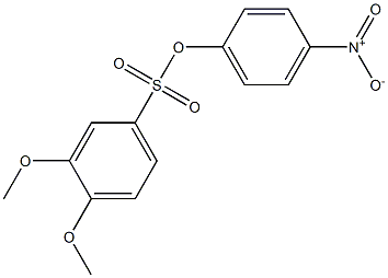 4-nitrophenyl 3,4-dimethoxybenzene-1-sulfonate Struktur