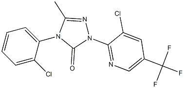 4-(2-chlorophenyl)-2-[3-chloro-5-(trifluoromethyl)-2-pyridinyl]-5-methyl-2,4-dihydro-3H-1,2,4-triazol-3-one Struktur