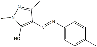 4-[2-(2,4-dimethylphenyl)diaz-1-enyl]-1,3-dimethyl-1H-pyrazol-5-ol Struktur