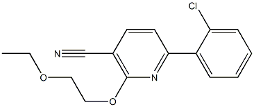 6-(2-chlorophenyl)-2-(2-ethoxyethoxy)nicotinonitrile Struktur