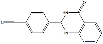 4-(4-oxo-1,2,3,4-tetrahydroquinazolin-2-yl)benzonitrile Struktur