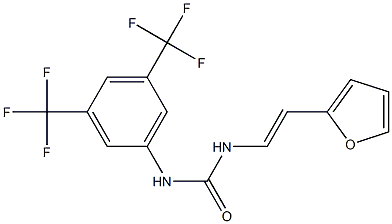 N-[3,5-di(trifluoromethyl)phenyl]-N'-[2-(2-furyl)vinyl]urea Struktur