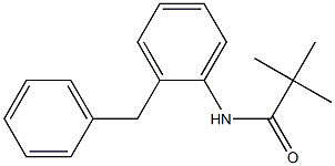 N1-(2-benzylphenyl)-2,2-dimethylpropanamide Struktur