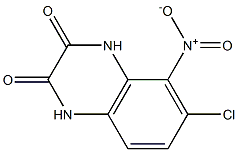 6-chloro-5-nitro-1,4-dihydro-2,3-quinoxalinedione Struktur