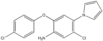 5-chloro-2-(4-chlorophenoxy)-4-(1H-pyrrol-1-yl)aniline Struktur