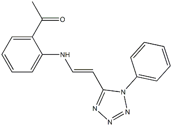 1-(2-{[2-(1-phenyl-1H-1,2,3,4-tetraazol-5-yl)vinyl]amino}phenyl)ethan-1-one Struktur