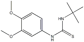 N-(tert-butyl)-N'-(3,4-dimethoxyphenyl)thiourea Struktur