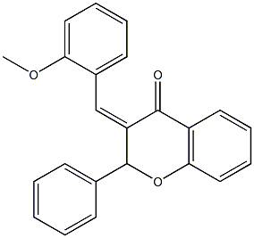 3-(2-methoxybenzylidene)-2-phenylchroman-4-one Struktur