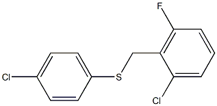 1-chloro-2-{[(4-chlorophenyl)thio]methyl}-3-fluorobenzene Struktur