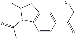 1-(1-acetyl-2-methyl-2,3-dihydro-1H-indol-5-yl)-2-chloroethanone Struktur