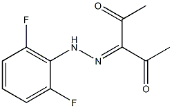 3-[2-(2,6-difluorophenyl)hydrazono]pentane-2,4-dione Struktur