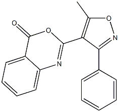 2-(5-methyl-3-phenyl-4-isoxazolyl)-4H-3,1-benzoxazin-4-one Struktur