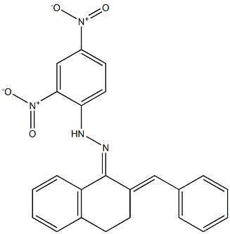 2-benzylidene-1,2,3,4-tetrahydronaphthalen-1-one 1-(2,4-dinitrophenyl)hydrazone Struktur