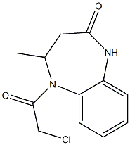 5-(2-chloroacetyl)-4-methyl-1,3,4,5-tetrahydro-2H-1,5-benzodiazepin-2-one Struktur