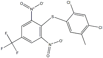 2-[(2,4-dichloro-5-methylphenyl)thio]-1,3-dinitro-5-(trifluoromethyl)benzene Struktur