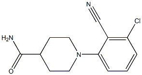 1-(3-chloro-2-cyanophenyl)piperidine-4-carboxamide Struktur