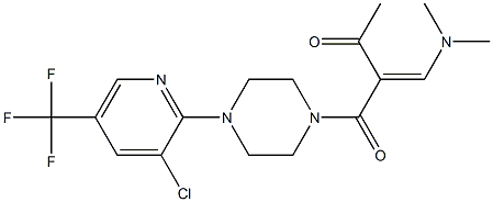 1-{4-[3-chloro-5-(trifluoromethyl)-2-pyridinyl]piperazino}-2-[(dimethylamino)methylene]-1,3-butanedione Struktur